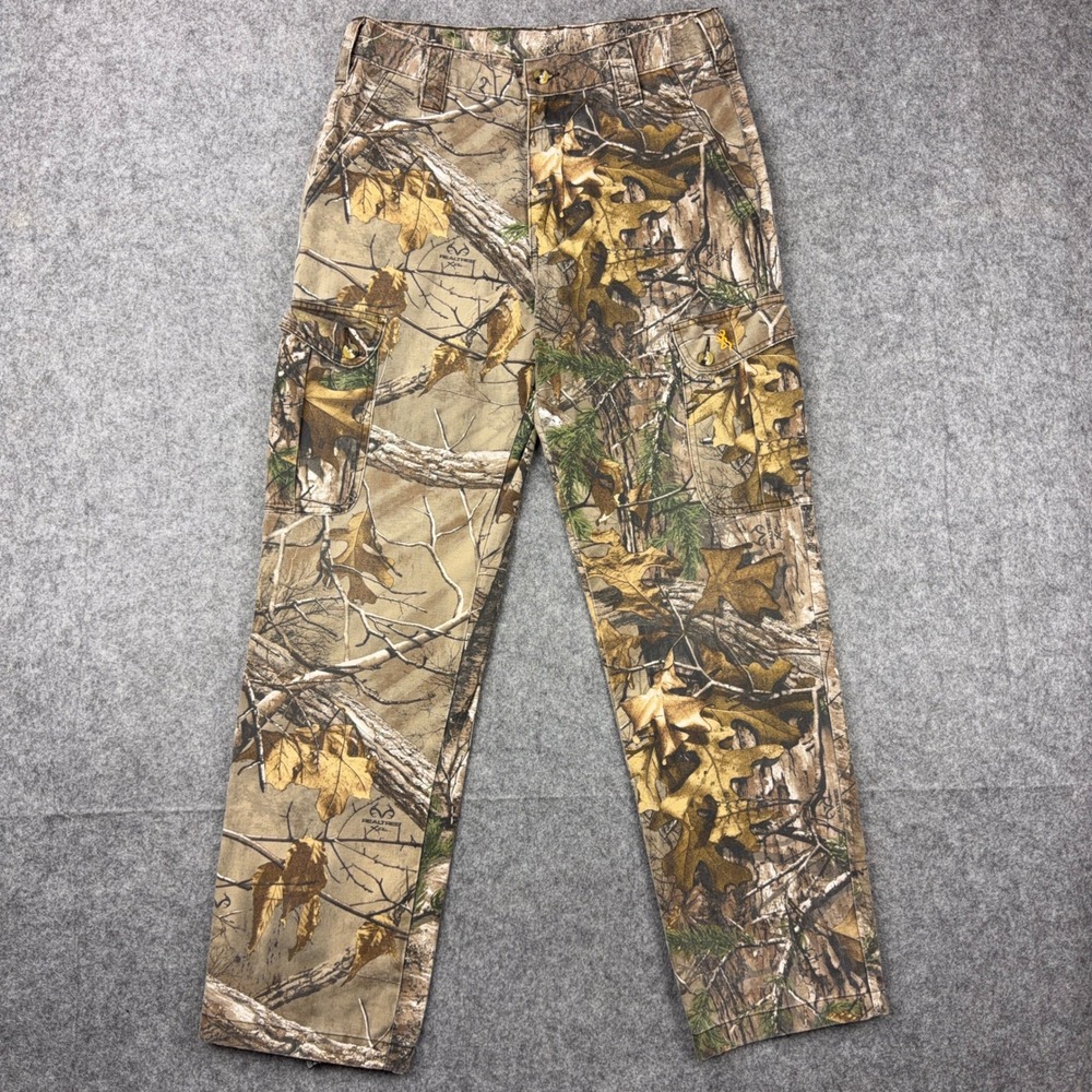Browning Cargo Pants Men Small Realtree Xtra Camo Hunting Outdoor Hiking Utility